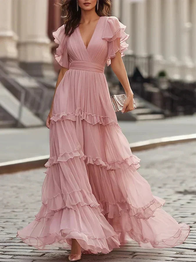 Zoe | Abito Lungo da Sposa Elegante Rosa Chiaro
