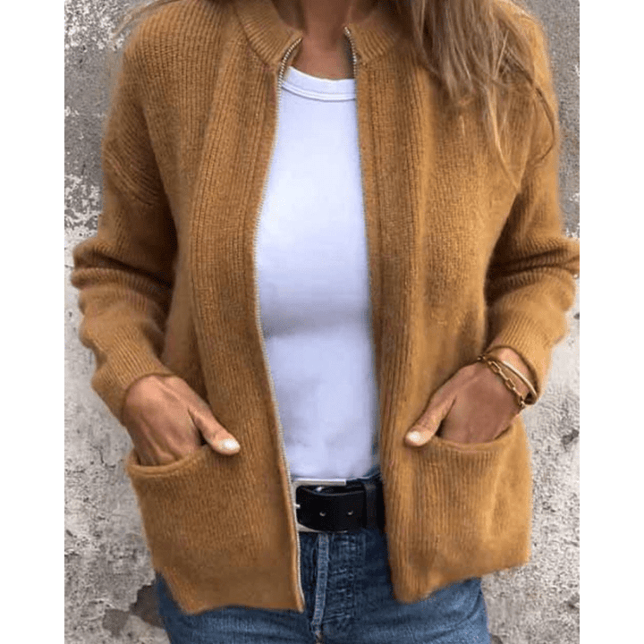 Almira | Cardigan Casual con Tasche Laterali
