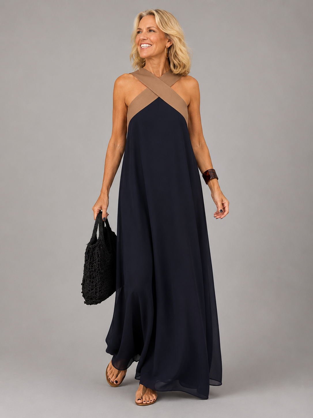 Velora | Maxi Abito Cross Elegance