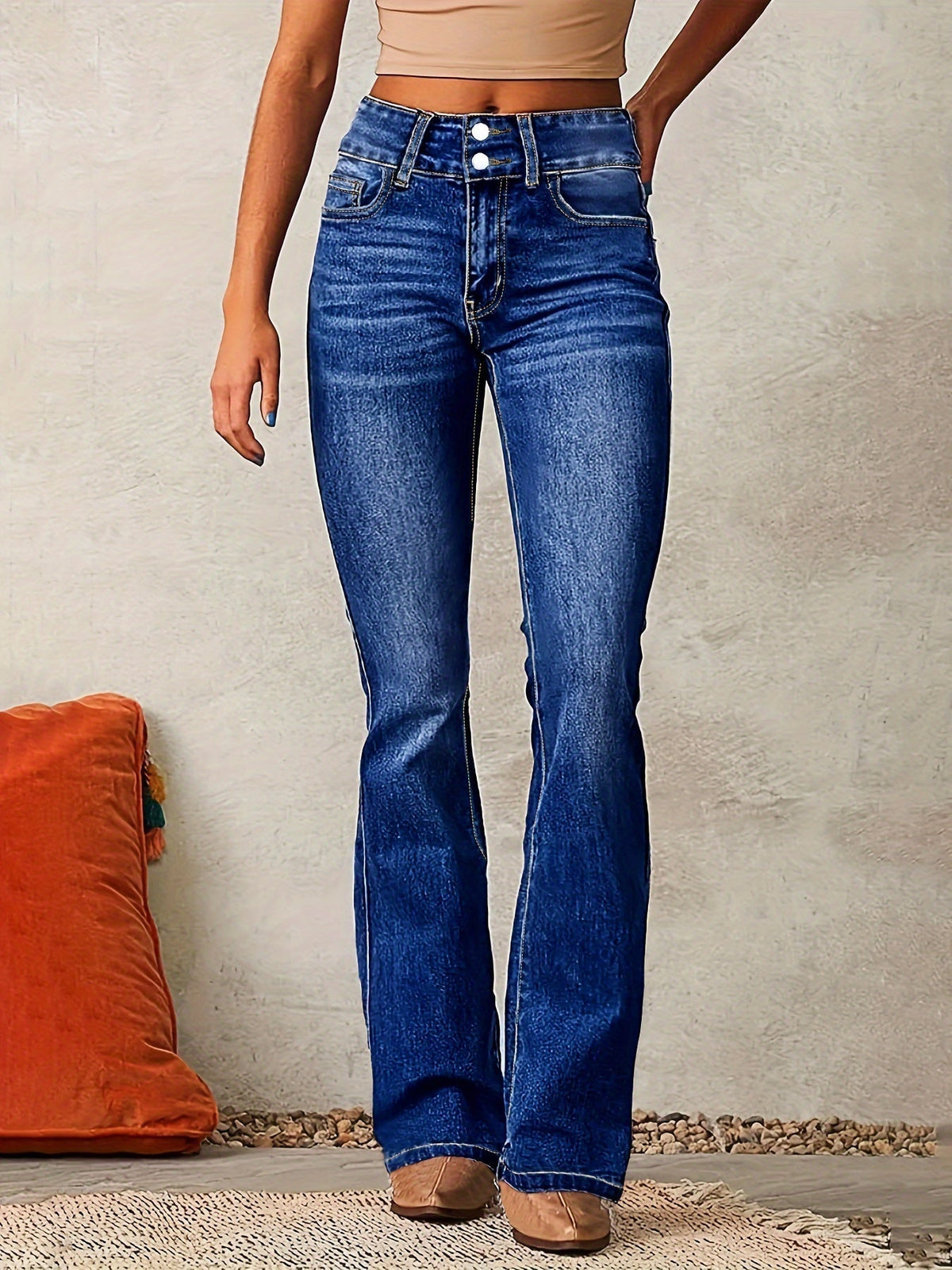 Marylène | Jeans a Zampa a Vita Alta