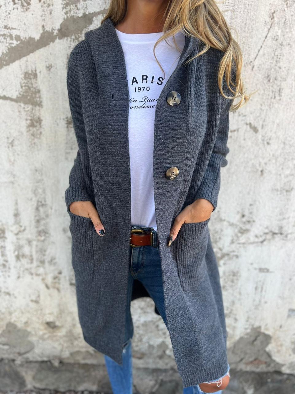 Marjorie – Cardigan Lungo Elegante a Maglia Morbida