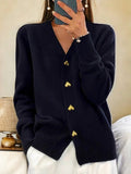 Lyddia | Cardigan con Bottoni a Cuore