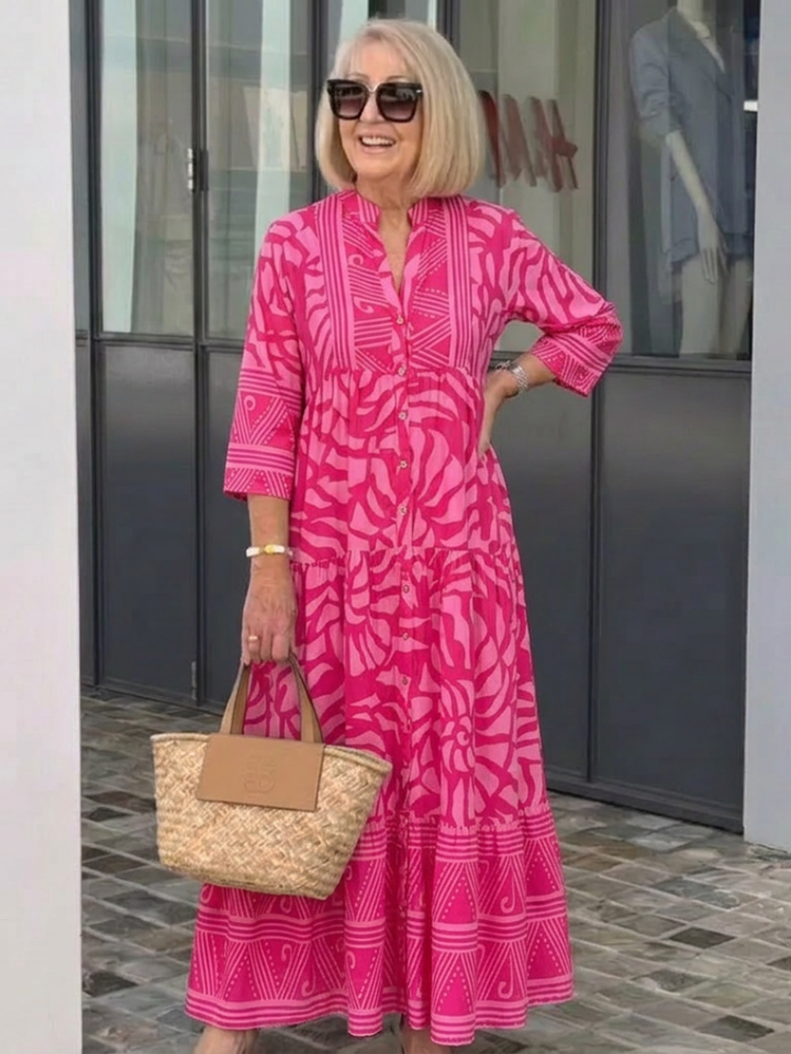Marielle | Abito midi con bottoni sul davanti